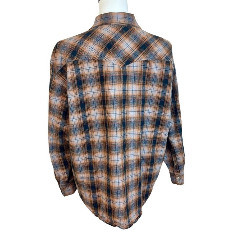 West Coast Choppers Jesse James Plaid Western‎ Snap Flannel Shirt XL Work Grunge - Picture 3 of 8